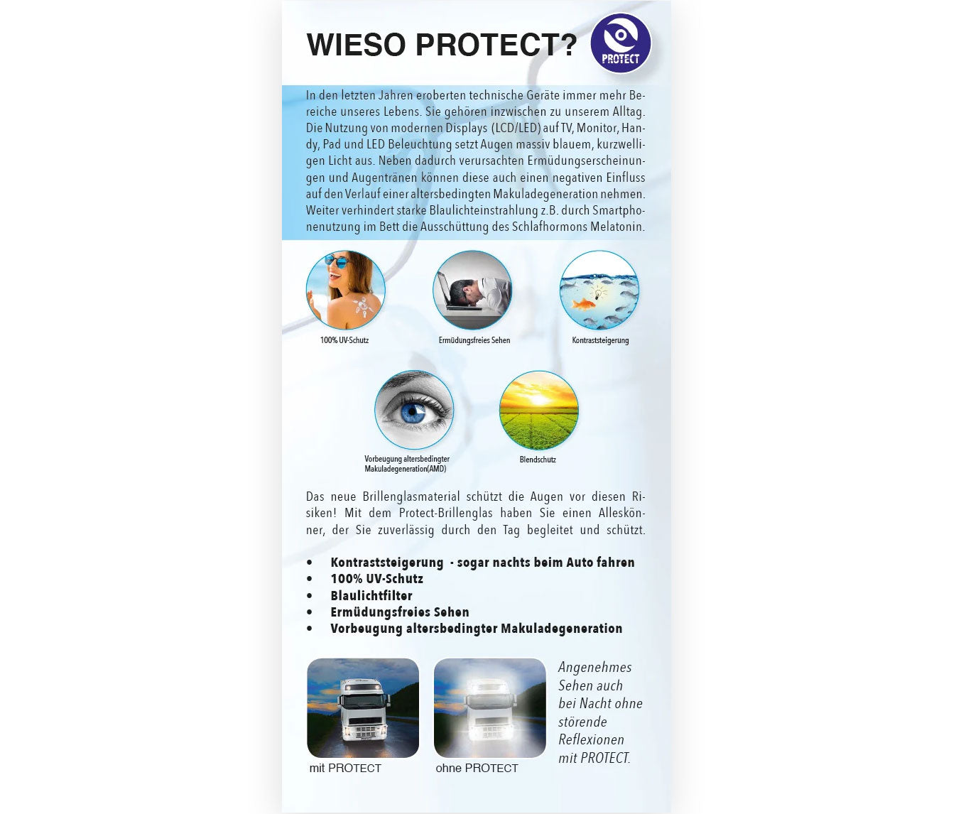 Protect Flyer Schutz vor Blaulicht