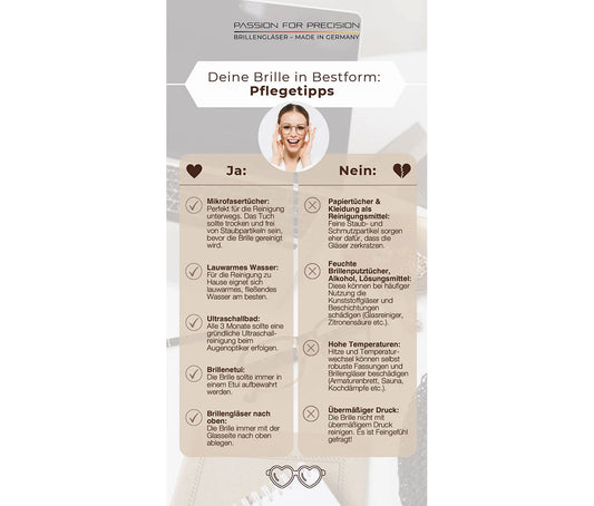 Brillenpflege Kundenflyer (50 Stück)
