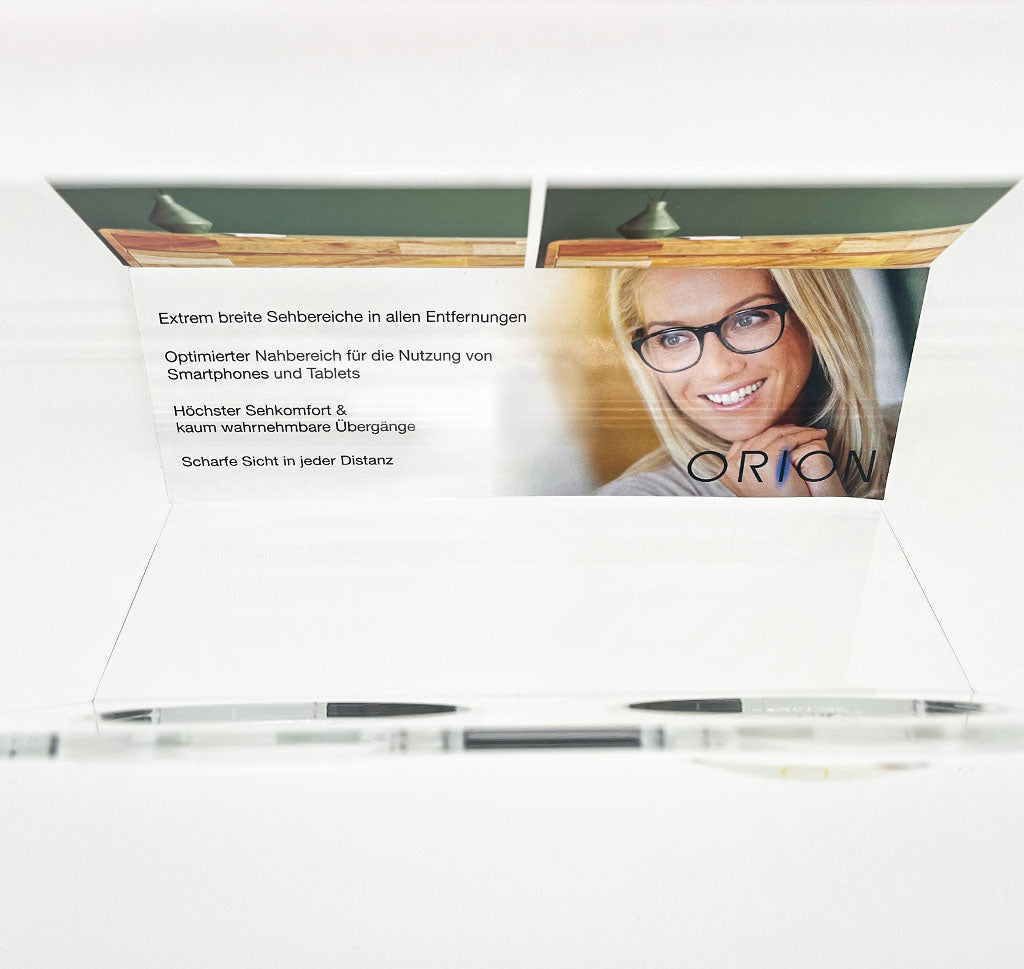 Orion Display Gleitsichtgläser Kundenberatung Optiker