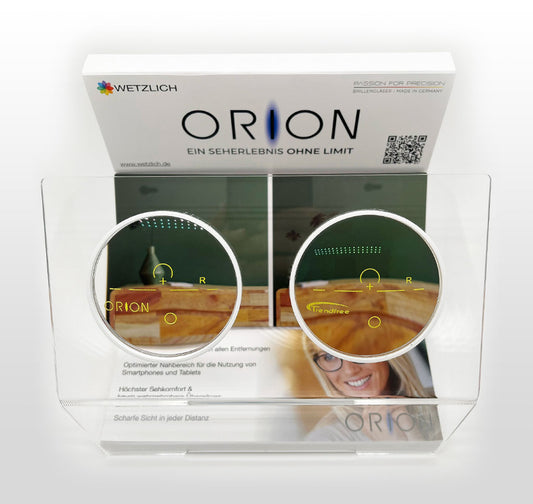Orion Display Gleitsichtgläser Kundenberatung Optiker