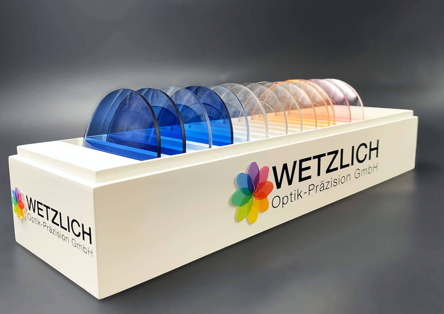 Musterkasten Erweitert (17 Gläser RX Blau Filterfarben UV420)
