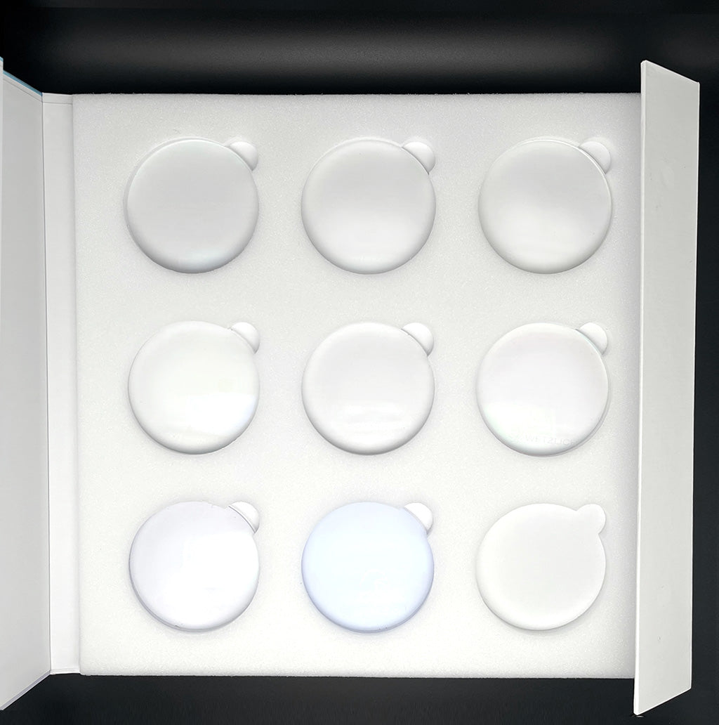 Entspiegelungen & UV420 Musterkasten (8 Gläser, 1x Klappbox)