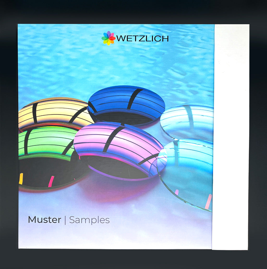 Sonnenschutzaktion Musterkasten Komplett-Set (9 Gläser, 1 Klappbox)