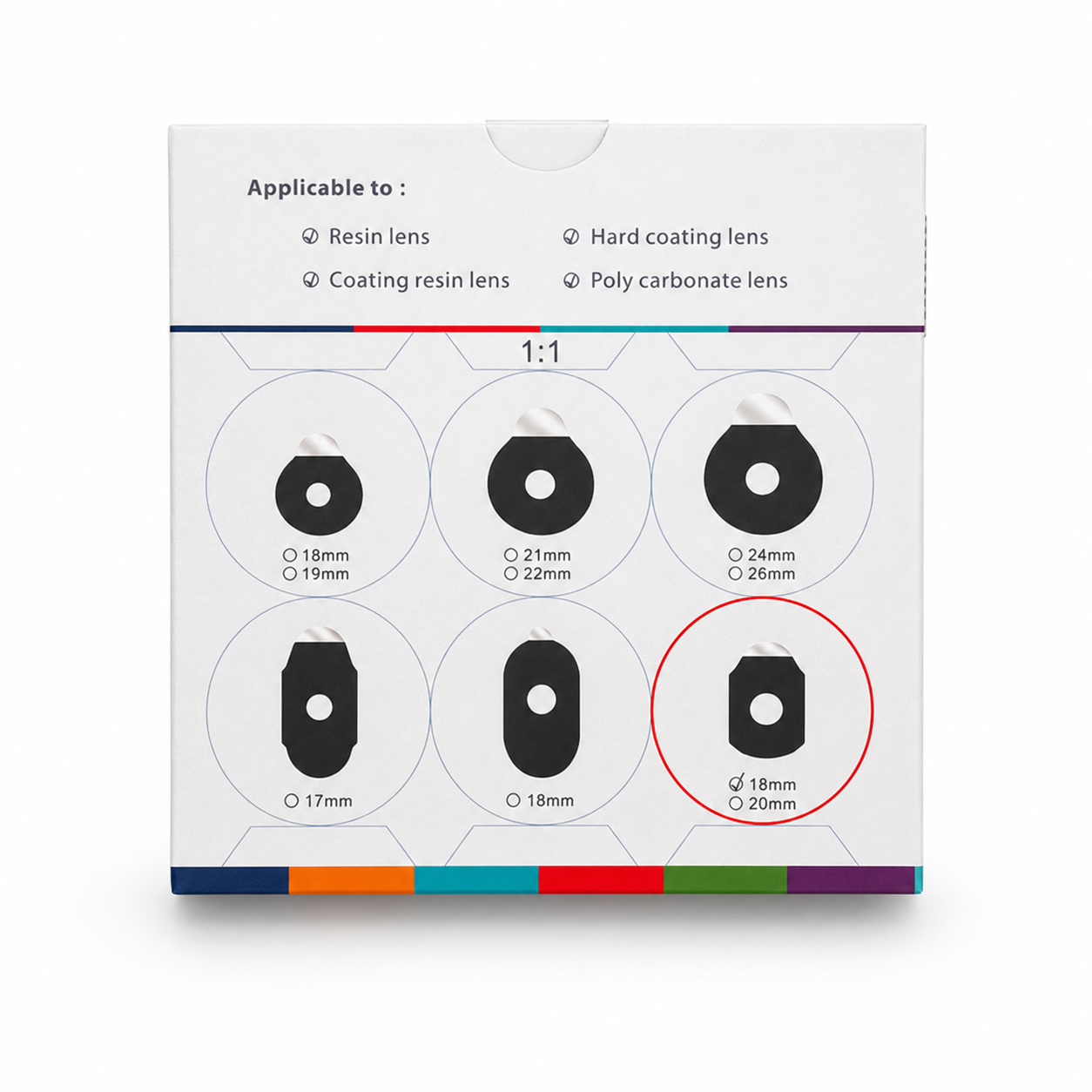 Ovale Klebepads 18x25 mm – 1.000 Stück/Rolle