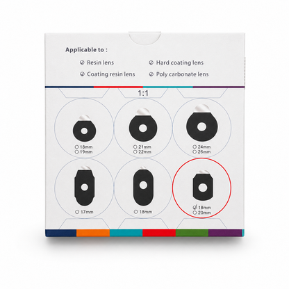 Ovale Klebepads 18x25 mm – 1.000 Stück/Rolle